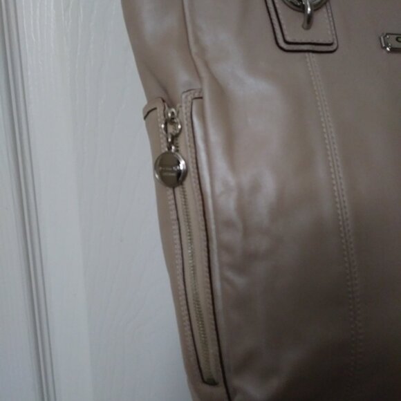 Coach Beige Double Handle Tote Bag - Picture 5 of 12